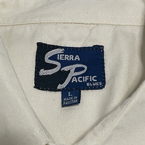 VTG Geronimo Trail Guest Ranch Shirt Mens Large Beige Embroidered Heavy Cotton - Picture 3 of 13